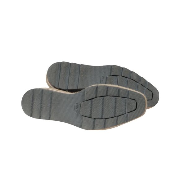 Prada Men Platform Brogue US 9 UK 8 Brown Leather Wingtip Espadrille Medallion - Picture 10 of 11